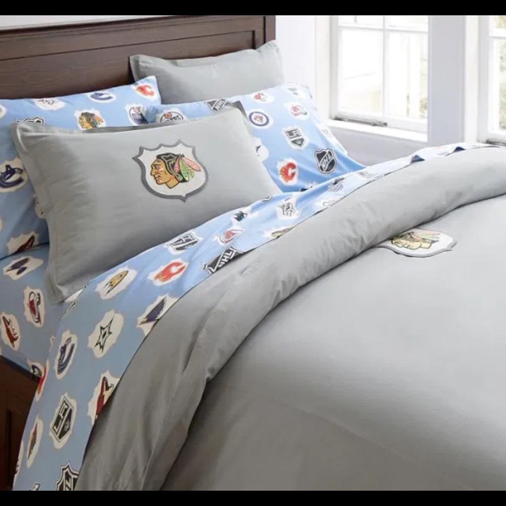 Pottery Barn Gray Cotton DUVET COVER Twin TwinXL - Picture 4 of 7